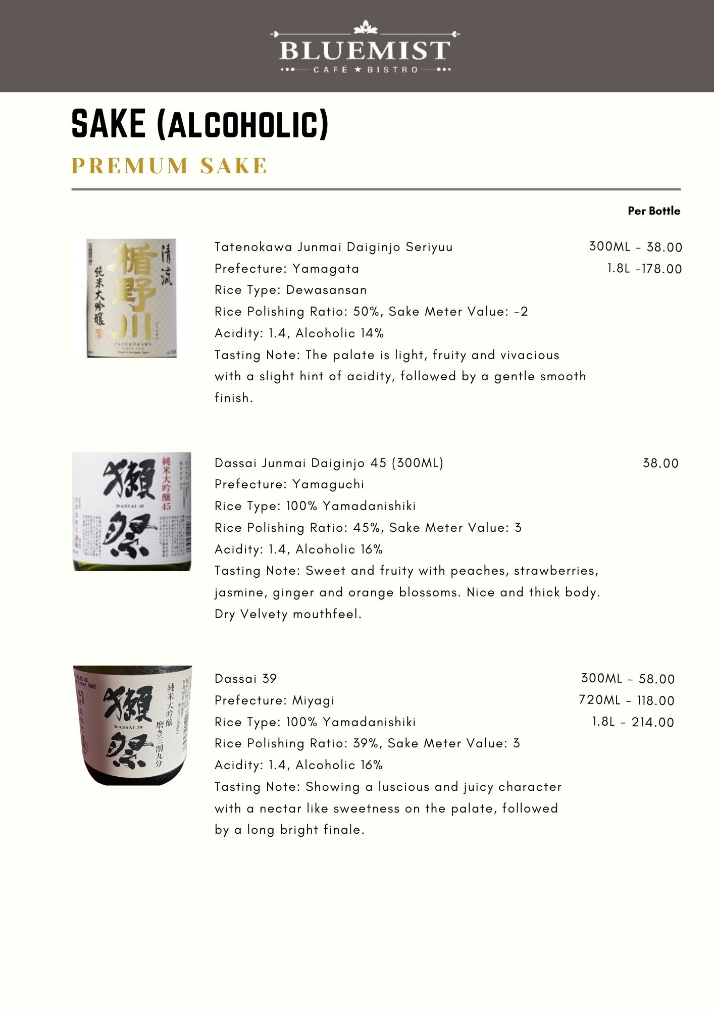 NEW SAKE Page 1 Updated Oct 2024
